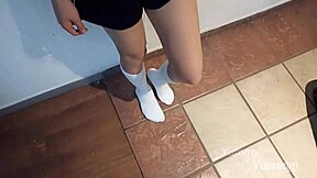 hermanastra's tight shorts yanked down for deep penetration