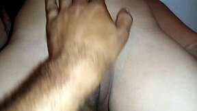 Mi primo's tongue pleasures my swollen lubricated big latina vagina deeply