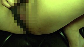 Japanese bbw milf in sexy underwear bounces huge natural tits during creampie sex