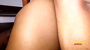 Ebony whore begs for bareback breeding hardcore cum