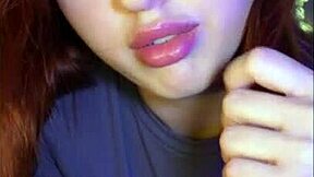 i'm that blue eyed redhead riding dildo in fishnet playing with hot cum