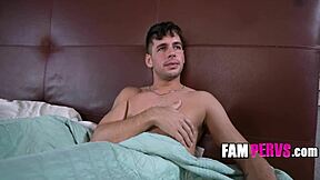 step dad chats while his milf wife sneaks a pov blowjob under the blanket 😏👅