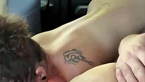 Big booty streetwalker with perfect tits rides cowgirl gets pounded standing in public swallows cum