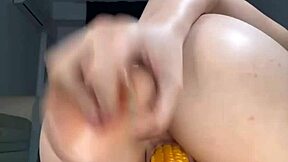 whoa, double dildo stuffing that tight teen pussy and virgin ass 😱🔥