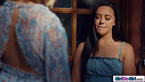 Petite Brunette Lesbian No More Clam Jammed By Muff Diving