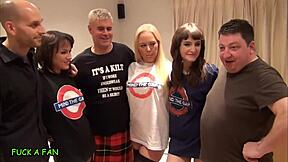 Professor Tubbs Ravages Adreena's Big Tits Curvy Ass in Doggystyle Orgy Cumshot Frenzy!