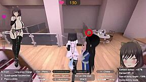 Exhibitionist slut prostitute masturbates dildo in clothing store humiliating publicly