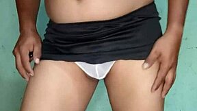 Mexican babe dances sexy in white thong panties and bra