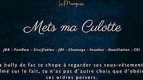 Mets Ma Culotte French Femdom Sissification Audio JOI CEI