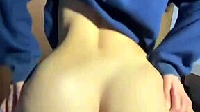 big ass college girl's reverse cowgirl in dorm rocks 😍🔥