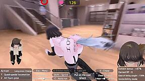 Exhibitionist slut prostitute masturbates dildo in clothing store humiliating publicly