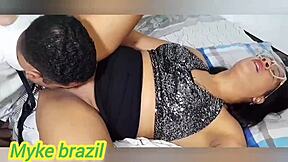 stepmom gets intimate in bed he calls her hot she gives her ass