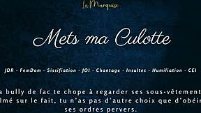 Mets Ma Culotte French Femdom Sissification Audio JOI CEI