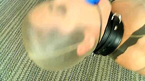 Hogtied nylon wife chokes gags bound in humiliating encasement bondage