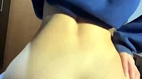 big ass college girl's reverse cowgirl in dorm rocks 😍🔥