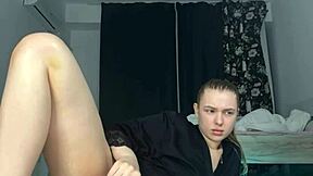 whoa, double dildo stuffing that tight teen pussy and virgin ass 😱🔥