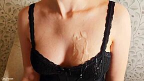 damn this hot handjob ends with huge cumshot all over my sexy lingerie