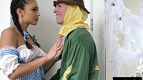 Ariana Marie Rides Scarecrow's Monster Cock Before Halloween Bash!