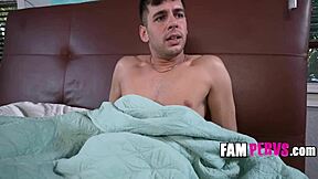 step dad chats while his milf wife sneaks a pov blowjob under the blanket 😏👅