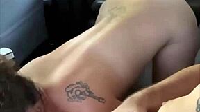 Big booty streetwalker with perfect tits rides cowgirl gets pounded standing in public swallows cum