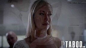 brett rossi faces wild office harassment with big tits bouncing in doggystyle action.