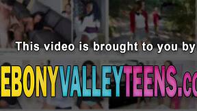 Tempting Ebony Teen Sucks Hard Cock with Classy Style