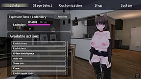 Exhibitionist slut prostitute masturbates dildo in clothing store humiliating publicly