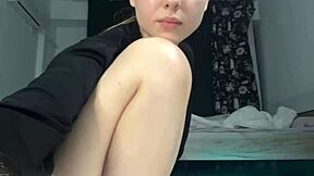 whoa, double dildo stuffing that tight teen pussy and virgin ass 😱🔥