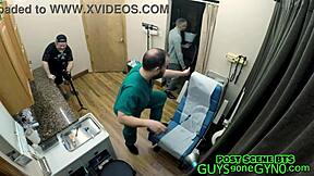 Angel Ramiraz spreads ass cheeks for nurse's anal finger probe in hospital humiliation