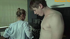 Mature stepmommy fucked through panties by son's friend cumshot 💦