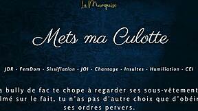 Mets Ma Culotte French Femdom Sissification Audio JOI CEI