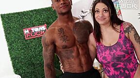 black supermodel jock pounds my big tits in rough fuck