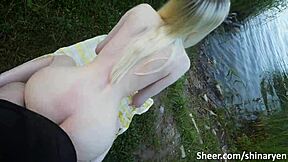 fitness blonde hikes trails then drops for public cock pounding outdoors