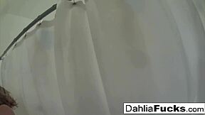 Dahlia's Naughty Shower Pussy Masturbation Tease