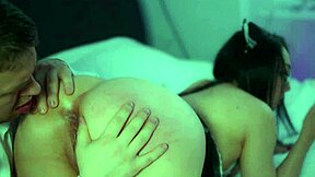 bold guy FACE FUCKS then ass to mouth his piss-soaked whore