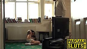 dominant male spanks teen subslut then fucks her roughly doggystyle