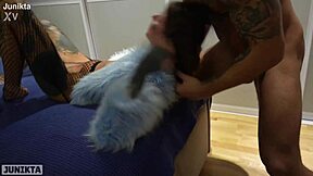 Stepsister smokes to get stepbro's hard cock pounding her