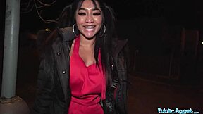 Public Agent's Rizz Seduces Sexy Asian Babe with Huge Tits Ass Outdoors in Pickup Fantasy