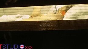 Peep Your Curvy British Neighbor Finger Her Huge Tits to Orgasm!