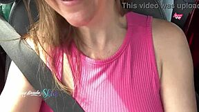 Naughty Couple Creampies Pussy During Street Car Sex