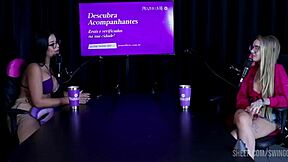 watch tifany rocha's virgin swing casting in sheer red lingerie outdoors.