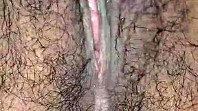 Close-Up of Desi Housewife's Juicy Hairy Pussy Lips