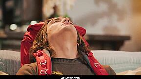 Axel Haze Jerks Off on Couch as Stepmom Walks In