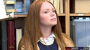 shamed ozzie redhead teen ella hughes busted stealing