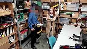 shamed ozzie redhead teen ella hughes busted stealing