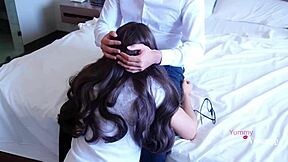 i spank my big ass latina teen student uniform then creampie her in my apartment