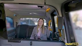 russian babe no panties hops in fake taxi for outdoor cowgirl ride on big cock