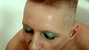 German milf prostitute Sandra delivers whore blowjob facefuck