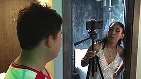 innocent big ass latina big tits joins fake casting with whore assistant