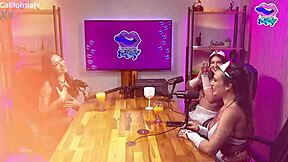 Latina MILF And Young Girlfriend Unleash Wild Lingerie Masturbation Party